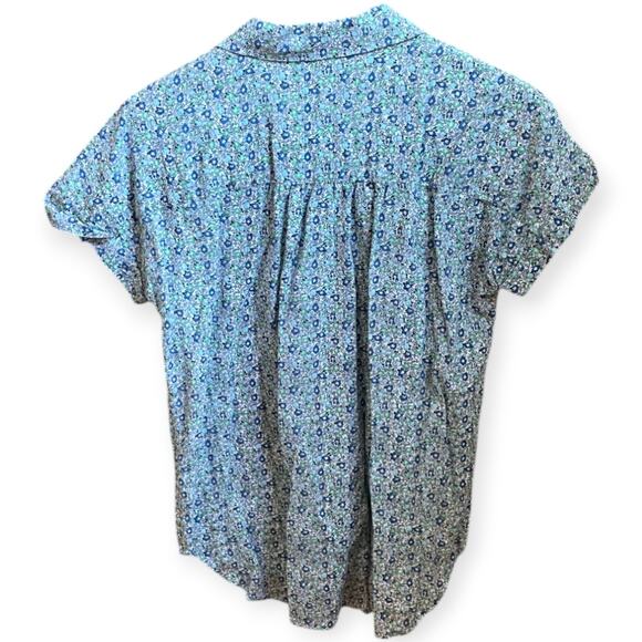 Jane & DeLancey Blue Floral Blouse - Picture 2 of 5